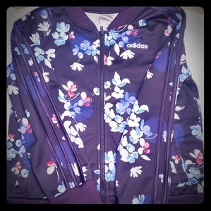 Girls size 14 ADIDAS floral zip up
